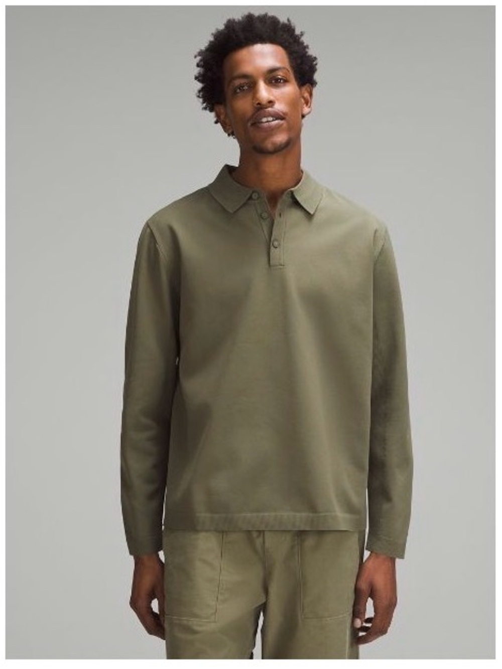 Lululemon knit long-sleeve polo shirt